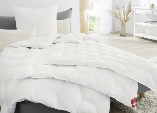 Dekbed Crown | Witte Poolse ganzendons en -veertjes (90 % dons) - Dekbedden - Contourbedden