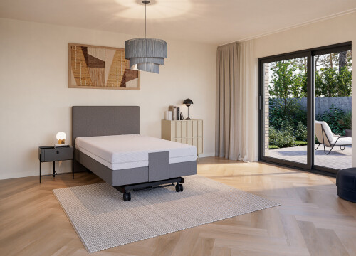 Boxspring Square eenpersoons Elektrisch Hoog-laag - Seniorenboxsprings - Contourbedden