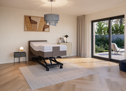 Boxspring Forma Eenpersoons 90x200 Elektrisch Hoog laag + Anti- Trendelenburg - Seniorenboxsprings - Contourbedden