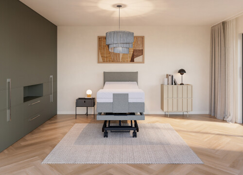 Boxspring Edge-XL eenpersoons Elektrisch Hoog-laag - Seniorenboxsprings - Contourbedden