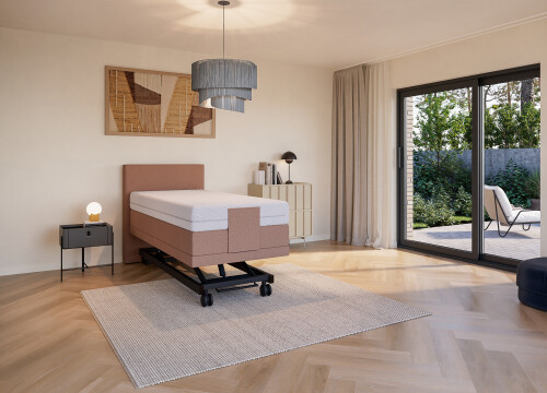 Boxspring Terra eenpersoons Elektrisch Hoog laag - Seniorenboxsprings - Contourbedden