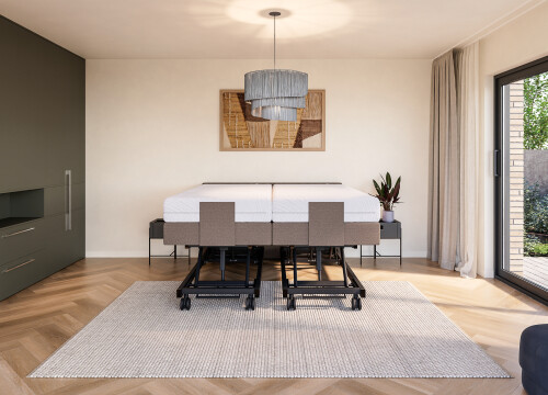 Boxspring Angle tweepersoons Elektrisch Hoog laag - Seniorenboxsprings - Contourbedden