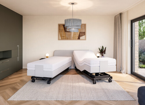 Boxspring Golf één en tweepersoons Elektrisch Hoog-laag - Seniorenboxsprings - Contourbedden