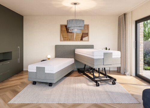 Boxspring Ohio één en tweepersoons Elektrisch Hoog laag - Seniorenboxsprings - Contourbedden