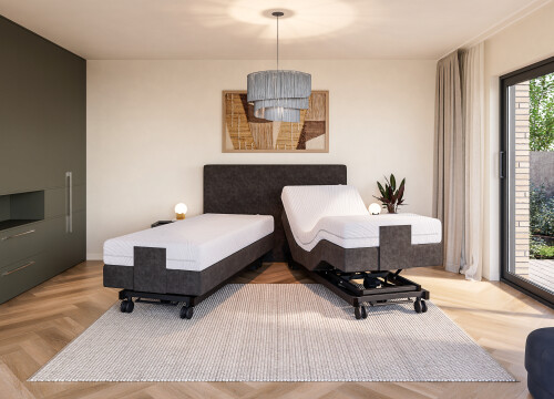 Boxspring Figura tweepersoons Elektrisch Hoog laag - Seniorenboxsprings - Contourbedden