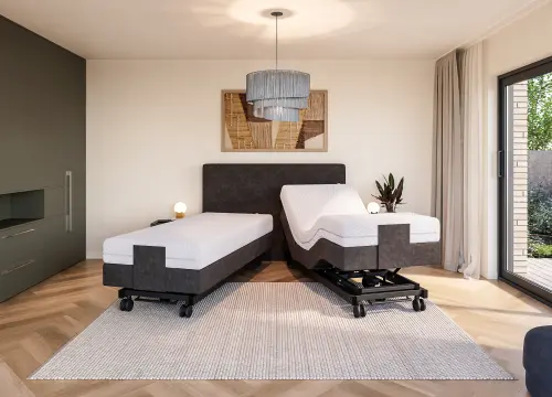 Boxspring Figura tweepersoons Elektrisch Hoog laag - Seniorenboxsprings - Contourbedden