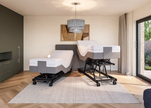 Boxspring Figura tweepersoons Elektrisch Hoog laag - Seniorenboxsprings - Contourbedden