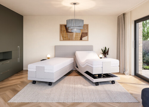 Boxspring XL Line een- en tweepersoons Elektrisch Hoog-laag - Seniorenboxsprings - Contourbedden