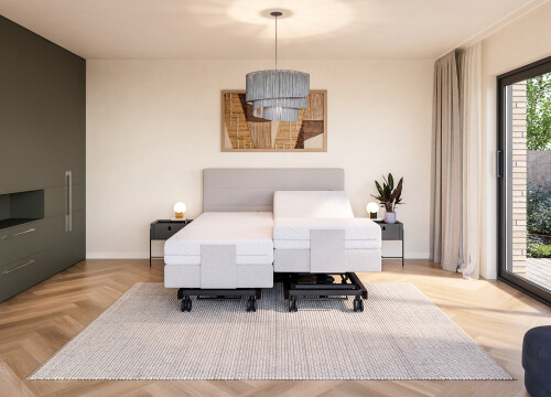 Boxspring XL Line een- en tweepersoons Elektrisch Hoog-laag - Seniorenboxsprings - Contourbedden