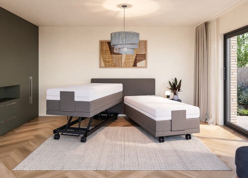 Boxspring Forma Tweepersoons 160x200 Elektrisch Hoog laag + Anti-Trendelenburg - Seniorenboxsprings - Contourbedden