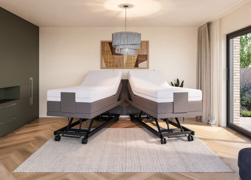 Boxspring Forma Tweepersoons 160x200 Elektrisch Hoog laag + Anti-Trendelenburg - Seniorenboxsprings - Contourbedden