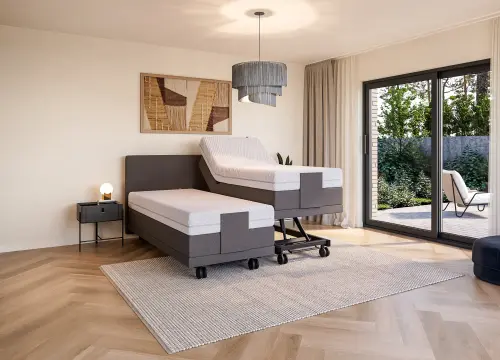 Boxspring Forma Tweepersoons 160x200 Elektrisch Hoog laag + Anti-Trendelenburg - Seniorenboxsprings - Contourbedden