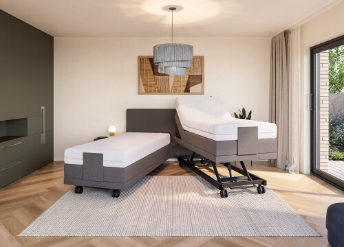 Boxspring Forma Tweepersoons 180x200 Elektrisch Hoog laag + Anti-Trendelenburg - Seniorenboxsprings - Contourbedden