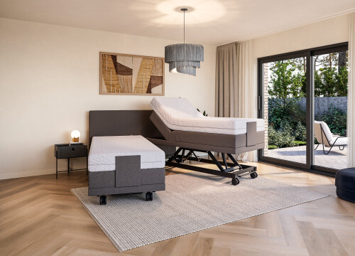 Boxspring Forma Tweepersoons 180x200 Elektrisch Hoog laag + Anti-Trendelenburg - Seniorenboxsprings - Contourbedden