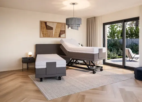 Boxspring Forma Tweepersoons 180x200 Elektrisch Hoog laag + Anti-Trendelenburg - Seniorenboxsprings - Contourbedden