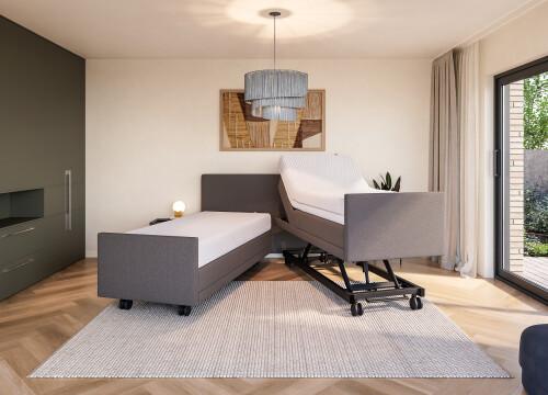 Boxspring Forma tweepersoons 180×200 – 1× elektrisch hoog-laag / 1× elektrisch - Seniorenboxsprings - Contourbedden