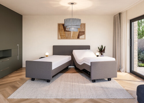 Boxspring Forma Tweepersoons 160x200 Elektrisch Hoog laag + Anti-Trendelenburg - Seniorenboxsprings - Contourbedden