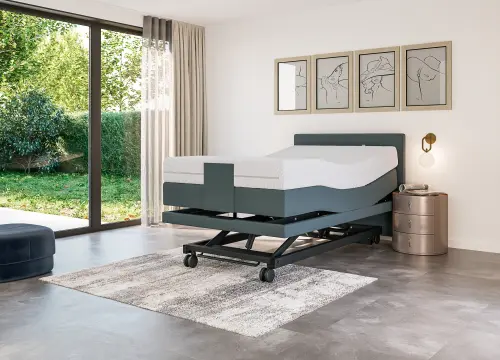 Boxspring Forma Twijfelaar 120x200 Elektrisch Hoog laag + Anti- Trendelenburg - Seniorenboxsprings - Contourbedden