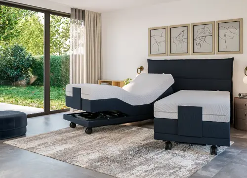 Boxspring Planum Horizontaal tweepersoons Elektrisch Hoog laag - Seniorenboxsprings - Contourbedden