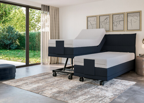 Boxspring Planum Verticaal 1 en 2 persoons Elektrisch Hoog laag - Seniorenboxsprings - Contourbedden