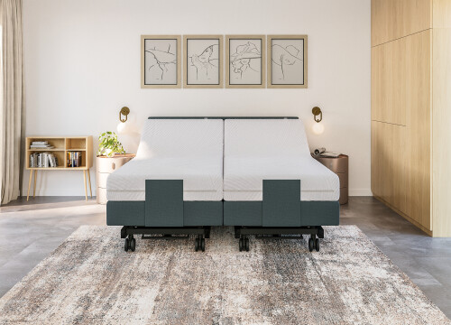 Boxspring Angle tweepersoons Elektrisch Hoog laag - Seniorenboxsprings - Contourbedden