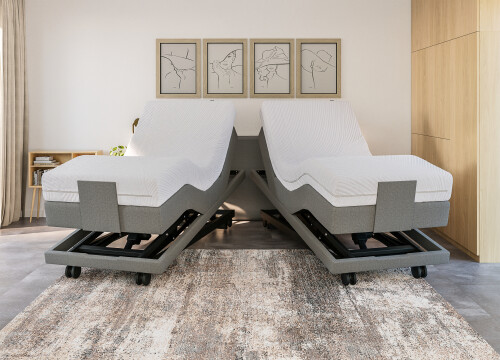 Boxspring Golf één en tweepersoons Elektrisch Hoog-laag - Seniorenboxsprings - Contourbedden