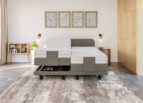 Boxspring Golf één en tweepersoons Elektrisch Hoog-laag - Seniorenboxsprings - Contourbedden