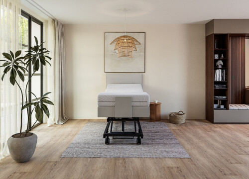 Boxspring Edge-XL eenpersoons Elektrisch Hoog-laag - Seniorenboxsprings - Contourbedden