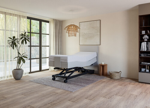 Boxspring Edge-XL eenpersoons Elektrisch Hoog-laag - Seniorenboxsprings - Contourbedden