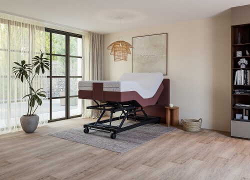 Boxspring Square eenpersoons Elektrisch Hoog-laag - Seniorenboxsprings - Contourbedden