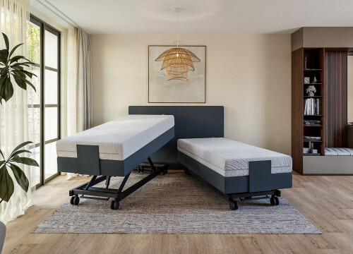 Boxspring Ohio één en tweepersoons Elektrisch Hoog laag - Seniorenboxsprings - Contourbedden