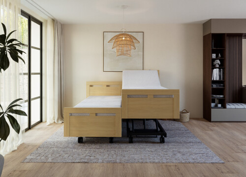 Ledikant Sven Tweepersoons deelbaar - Seniorenbedden - Contourbedden