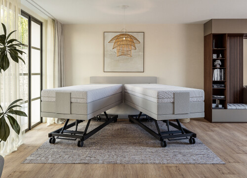 Boxspring Terra tweepersoons Elektrisch Hoog laag - Seniorenboxsprings - Contourbedden