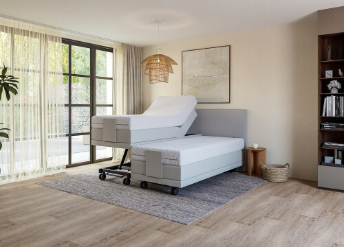 Boxspring Terra tweepersoons Elektrisch Hoog laag - Seniorenboxsprings - Contourbedden