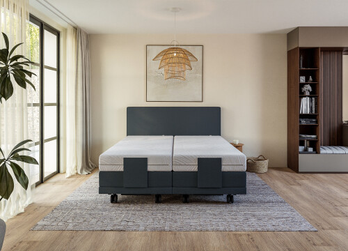 Boxspring Square tweepersoons Elektrisch Hoog laag - Seniorenboxsprings - Contourbedden