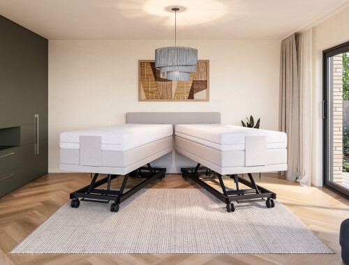 Boxspring XL Line een- en tweepersoons Elektrisch Hoog-laag - Assortiment - Contourbedden