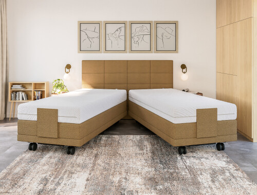 Boxspring XL-Blok één en tweepersoons Elektrisch Hoog laag - Assortiment - Contourbedden